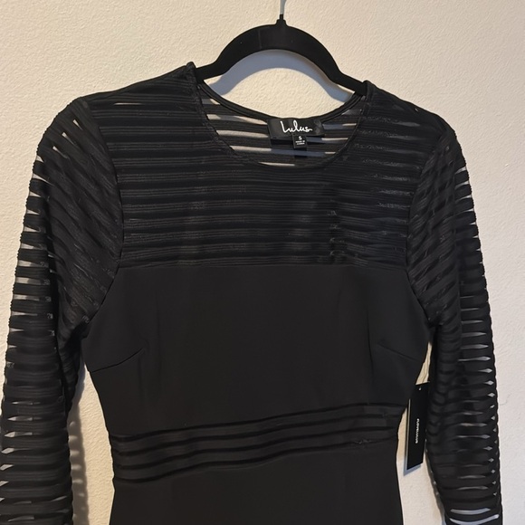 Lulu’s NWT Little Black Dress 3/4 Sleeve Women Small Classy Elegant Bachelorette - Picture 4 of 14